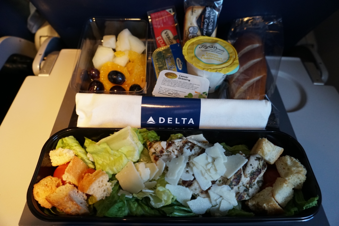 Delta B772_CDG-SEA_Chicken_Caesar.JPG