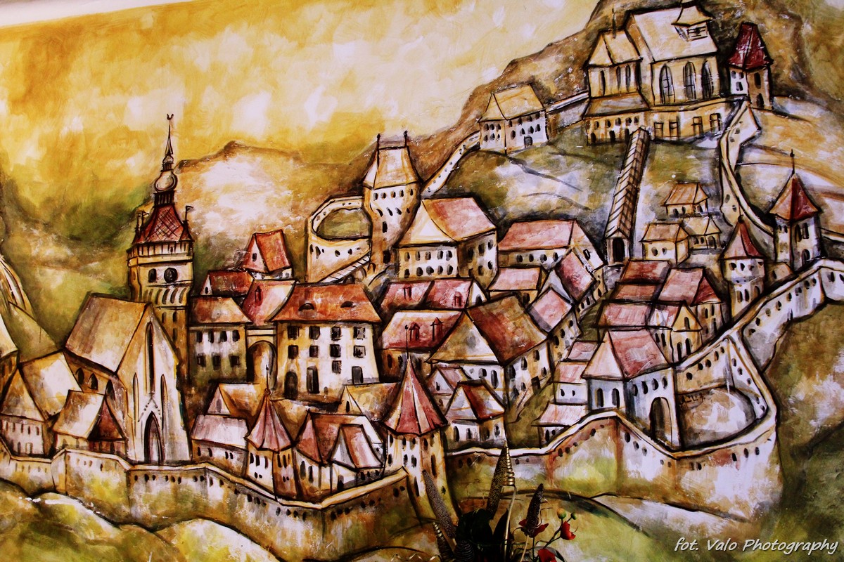 mapa miasta Sighisoara w domu Vlada.jpg
