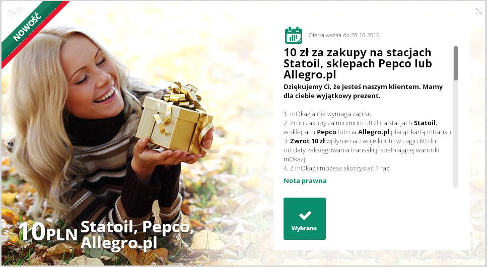 mOkazje - 10zł - Statoil, Pepco, Allegro.JPG